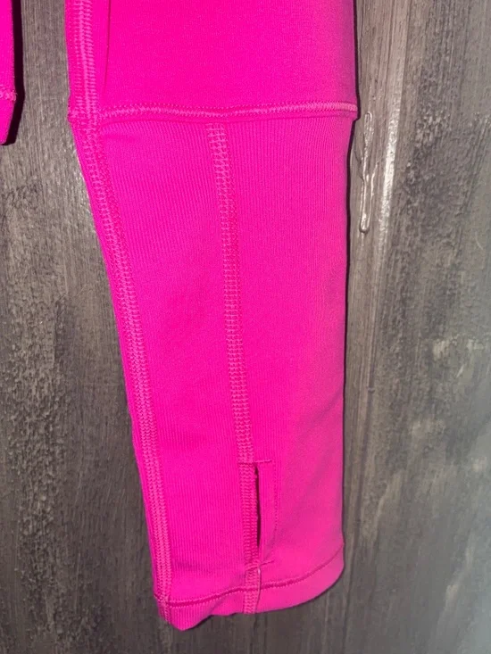 CRZ Yoga Pink Quarter Zip Athletic Top Size S 4/6 Cropped Activewear - Picture 4 of 4